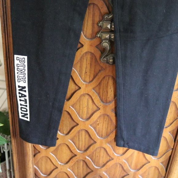 PINK Victoria's Secret 'PINK NATION' Wordmark Yoga Leggings - Black, Size XS - Picture 8 of 15